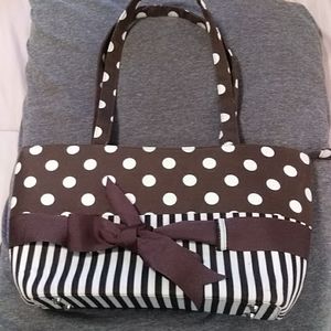 Polka dot & striped purse
